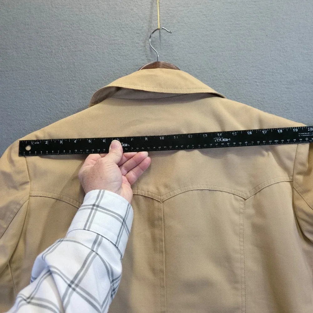Vintage Grais Men's Tan Faux Fur Lined Western Coat Size 46‎ Reg Made in USA